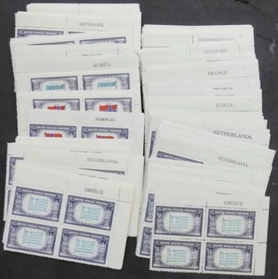 EDW1949SELL : USA 1943 Scott #909-21. 20 Complete sets of Plate Blocks. VF, MNH - Image 1 of 4