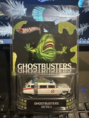 Hot Wheels Ghostbusters Ecto-1 Retro 2012 Slimer 1st Version w/Kar Keeper Case - Image 1 of 2