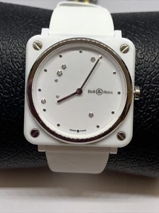 Bell & Ross Aviation Instruments BRS-EW-CE/SF Unisex White Band Analog Watch HE5 - Picture 1 of 9