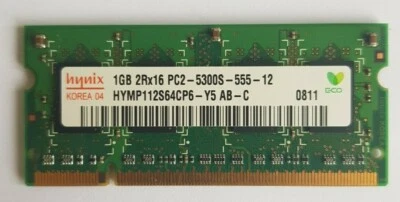 hynix 1GB 2Rx16 PC2-5300S-555-12, HYMP112S64CP6-Y5-AB-C, 0811 RAM, MEMORY - Image 1 of 2