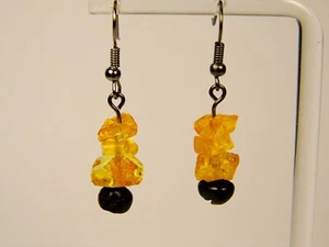Baltic Amber Dangle Drop Earrings Multicolor Natural Stone Genuine Gemstone 1190 - Picture 1 of 8