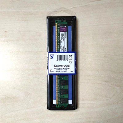 Kingston Memory KVR800D2N5/1G 1GB 128M x 64-Bit DDR2-800 CL5 SDRAM 240-Pin DIMM - Image 1 of 4