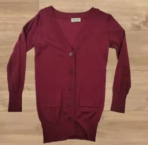 Hoity Toity Tiefroter Leichter Strickjacke Pullover Damen Größe Klein - Picture 1 of 11