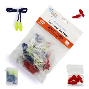 10 Pairs Silicone Reusable Ear Plugs with 2 Cases for Shooting Swim Motorcycle - Picture 1 of 7