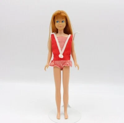 Barbie Skipper #950 titian red originale 1964-66 straight legs Mattel Giappone - Immagine 1 di 4