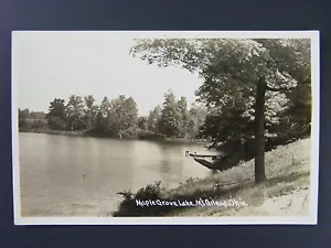 Mt. Foto postal real vintage de Gilead Ohio OH Maple Grove Lake RPPC de los años 40 - Imagen 1 de 2