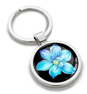Schlüsselanhänger Schlüsselbund Edelstahl Schlüssel Metall + Geschenkbox Blumen - Bild 1 von 4