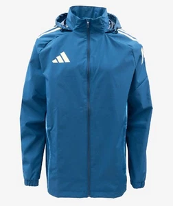 Adidas Hombres Tiro 25 Competición Todo Clima Chaqueta Azul Track Top Chaquetas JC7016 - Imagen 1 de 3