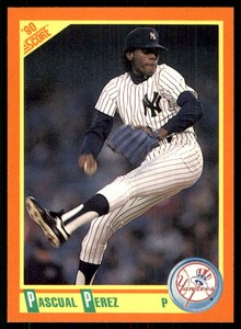 1990 Score Rookie & Traded Pascual Perez New York Yankees #5T