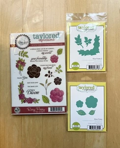 Taylored Expressions Rosy Posey Stempel Set & Rosy Posey 1 & 2 Stanzen Rose - Bild 1 von 2
