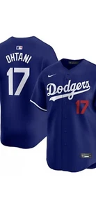 NWT Shohei Ohtani #17 Dodgers Nike Vapor 2024 Blue Jersey Mens Medium - Picture 1 of 3
