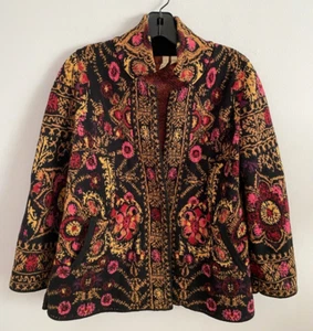 Moth by Anthropologie Paisley Intarsia Boho Cardigan Knit Sweater Size S - Picture 1 of 4