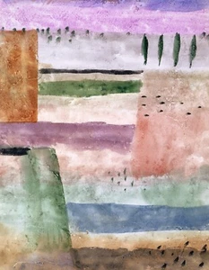 11183.Decoration Poster.Home Wall art.Paul Klee painting.Landscape with Poplars - Picture 1 of 1