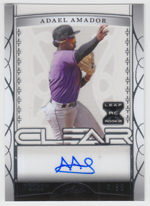 2022 LEAF TRINITY ADAEL AMADOR ROOKIE RC /99 AUTO CLEAR SILVER AUTOGRAPH