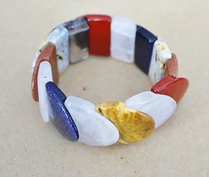 Multicolor Edelstein Armband ,2,5 cm, etwas klein ( AKN - 68) - Bild 1 von 3