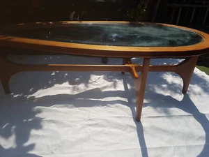 G-PLAN- Statesman COFFEE TABLE GLASS OVAL(Tear drop) TEA CENTRE OCCASIONAL Table - Picture 1 of 9