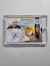 Jason Pominville Signature Materials Laureates - Autograph 3 color patch /99