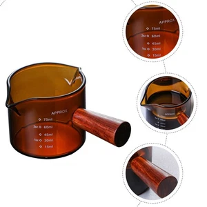  Glastasse Mit Henkel Milchkännchen Klarer Glastopf Kleiner Milchkrug - Bild 1 von 12