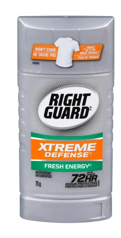 (Paquete de 6) Right Guard Extreme Defense Fresh Energy A/P 2,6 OZ Foto 1 de 1