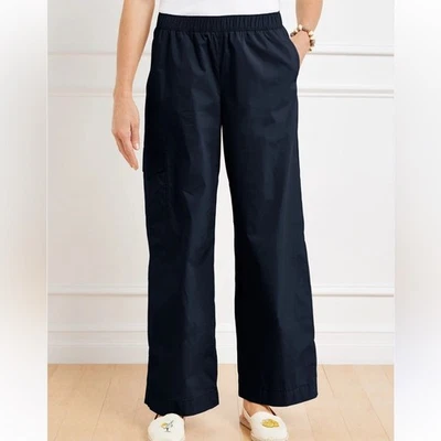 PANTALONES DE POPELINA CARGO PIERNA ANCHA TALBOTS MUJER AZUL MARINO XL NUEVOS CON ETIQUETAS Foto 1 de 4