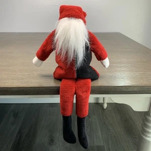 Vtg 2004 Woof & Poof 20" Santa Clause Velvet Black & Burgundy Shelf Sitter Plush - Picture 1 of 13