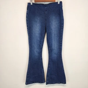 Rock And Roll Denim Schnäppchen Bell Jeans Pull On Flare Größe 30X32 Blau Hippie - Bild 1 von 12