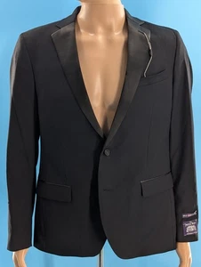 The Savile Row Men's Berwick 2-Button Tuxedo-Style Coat Blk 40R *NEW with Tags* - Picture 1 of 14