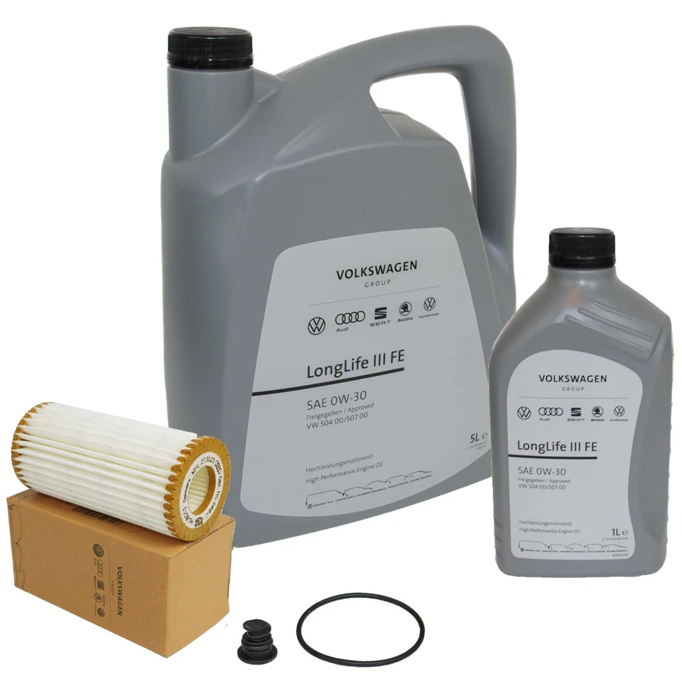 Original Ölwechselkit 6l VAG 0W-30 MOTORÖL FÜR AUDI SEAT SKODA  1.8 2.0 TSI TFSI - Bild 1 von 1