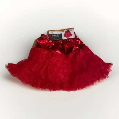 Red Petticoat Tutu Skirt Adult L/XL 15.75” Costume Accessory Dress Up Dance New - Image 1 of 4