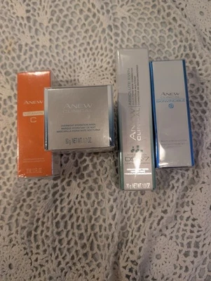 Lote Avon Anew: Absolute Even, Mascarilla de Noche, Vitamina C, Skinvincible NUEVO sellado Foto 1 de 4