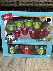 Disney Christmas Mickey Mouse Singing Projection 8 Ct Musical Light String Video - Picture 1 of 10