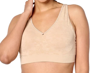 Breezies~Floral Jacquard Underwire T-Shirt Bra~38D~Sunbeige~A648377~Foam Cup9669 - Picture 1 of 4