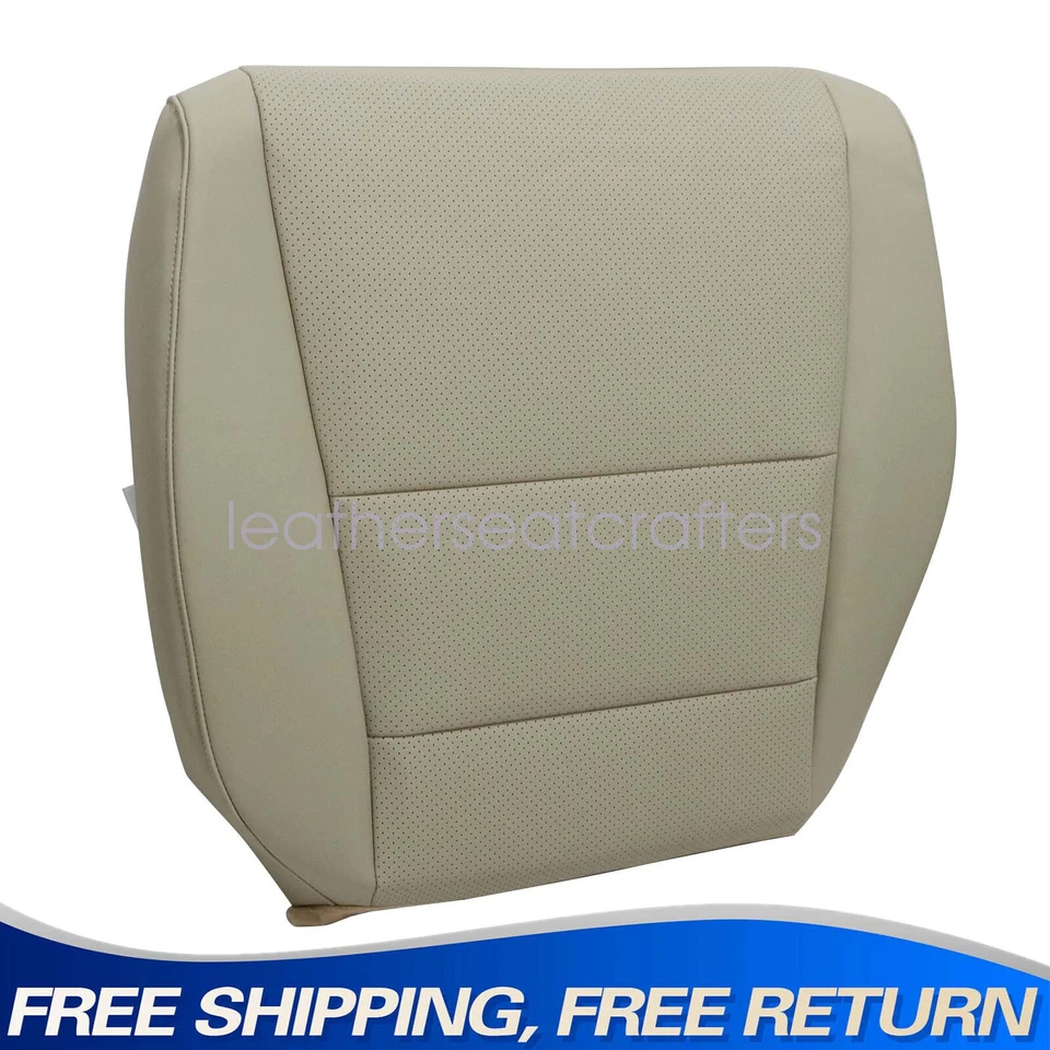 Cubierta de asiento de cuero perforado para parte inferior del conductor Acura TSX 2009-2013 2014 color tostado Foto 1 de 4