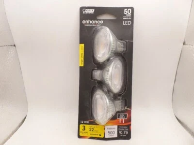 FEIT ELECTRIC BPEXN/930CA/3 50W MR16 GU5.3 LED LIGHT BULB BRIGHT WHITE 3-PACK - Image 1 of 3