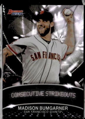 2016 Bowman's Best #SL-MB Madison Bumgarner Stat Lines San Francisco Giants (P) - Image 1 of 2