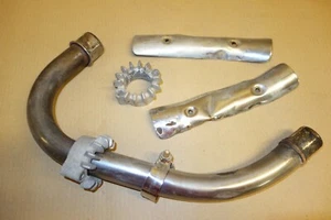 Cabezal de escape Honda cb400 CB400T cb 400 1978 y protectores dañados - Imagen 1 de 8