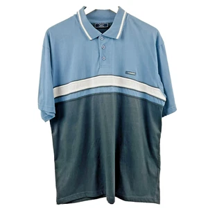 Fabiani Polo Shirt Men Size Large Blue Charcoal Golf Casual Dress - Picture 1 of 9