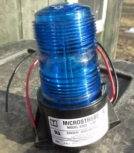 NOS TOMAR 470S 1280 MICROSTROBE IV DC AC EUROPEAN POLICE BLUE STROBE LIGHT - Picture 1 of 7