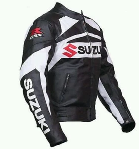 Suzuki GSXR Motorcycle Leather Jacket Motorbike Racing Biker Jacket All Sizes - Bild 1 von 4