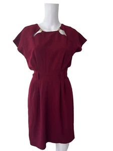 SELECT Dress Size Small 10 Burgundy Red Chifon Cap Sleeve Womens NEW EU38 RRP£17 - Picture 1 of 12