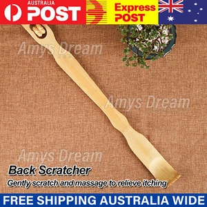 2x Long Reach Bamboo Scratch Back Scratcher Body Massage Itchy Relieve MEL - Picture 1 of 12