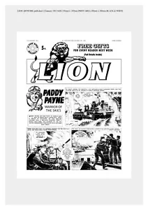 Lion Original Cover Artwork Plus Recreated Digital Line Work. - Imagen 1 de 2