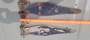 vtg 18" CAST Aluminum Hinges BARN Farmhouse Chicken COOP SHIPPING INCLD 1 Pair 2 - Picture 1 of 5
