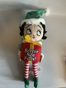 17” Betty Boop “better not pout” Christmas Plush 2011 Sugar Loaf - Picture 1 of 2