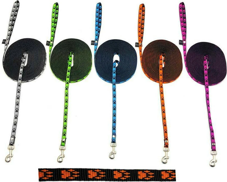 Hundeleine Fährtenleine Schleppleine Pfötchen Mini Ausbildungsleine 1,30m-50m  - Bild 1 von 1
