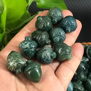 10 piezas Ágata acuática natural bellota cuarzo calavera Reiki gemas curativas - Imagen 1 de 12