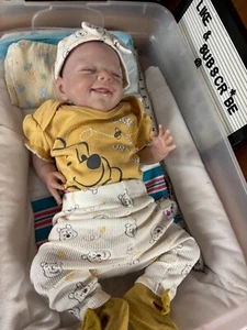 reborn art doll baby doll 19' closed eye olga auer kit - Picture 1 of 15
