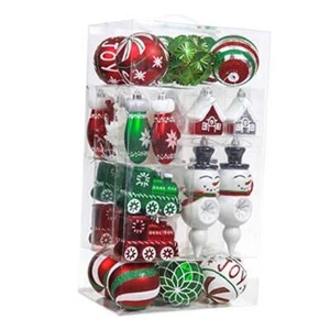 Christmas Tree Ornaments Set, 100ct Red Green White Shatterproof Christmas - Picture 1 of 7