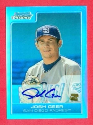 RARE 2006 BOWMAN CHROME BB Josh Greer SP REFRACTR AUTO RC CARD #BC232 #d 065/500 - Image 1 of 2