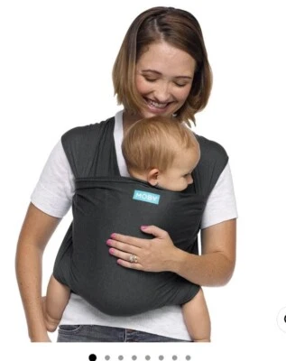 Envoltura/portador de bebé MOBY EVOLUTION BAMBÚ - CARBÓN - ¡Ideal para recién nacidos!  Foto 1 de 2